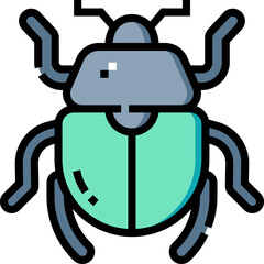 beetle illustration on a white background    