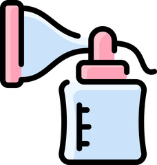 breast pump illustration on a white background     