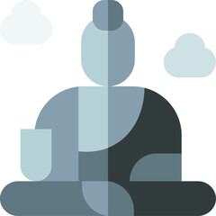 buddha illustration on a white background     