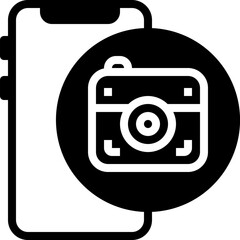 camera illustration on a white background    