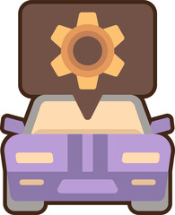 car (2) illustration on a white background    