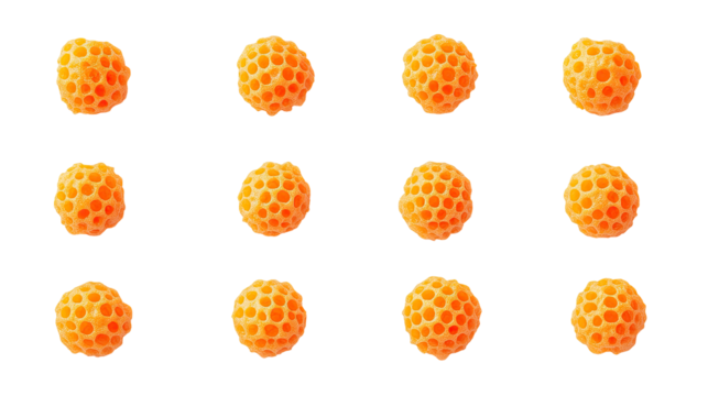 Honeycomb spheres arranged in grid