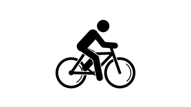 Cycling icon Animated, Transparent background