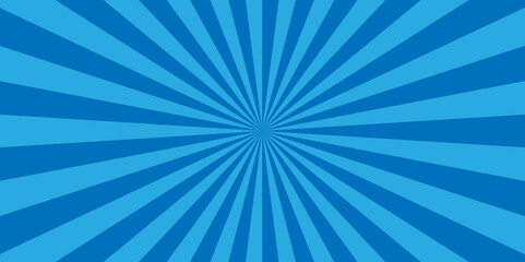 Retro abstract explosion colorful blue vintage ray sunrise star sunbeam texture background. vector illustration circle light banner cartoon add design.	