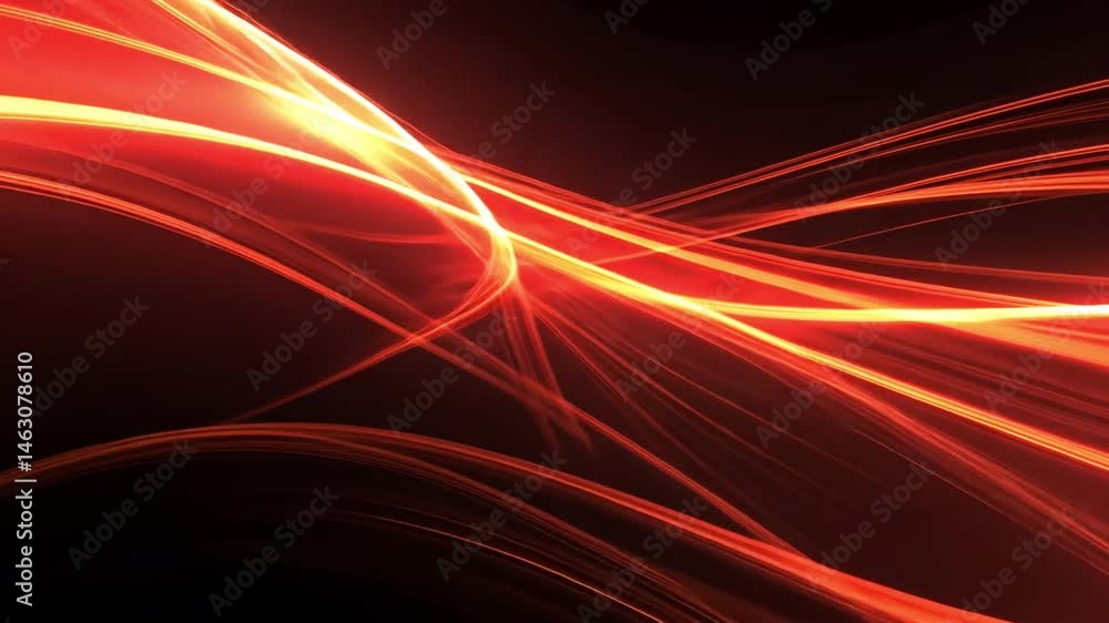 Poster vibrant red light trails create abstract background, showcasing fluid motion and energy, evoking exc
