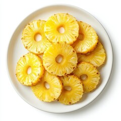 Fresh Pineapple Slices: Healthy Tropical Snack and Dessert