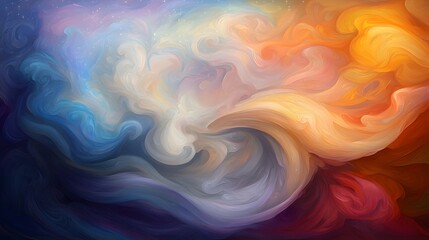 Fototapeta premium Soft Swirling Colors Creating Dreamy Abstract Background for Artwork