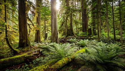 Obraz premium old growth forests in british columbia