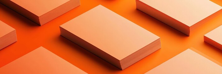 Sleek Orange Business Card Design. Modern Minimalist Layout for Professional Networking