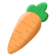 Brightly Colored Illustration of a Carrot Vegetable