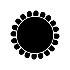 Sun icon on white background. Vector illustration.