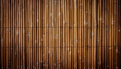 close up bamboo poles wall rustic brown texture