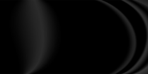 black cloth background abstract with soft waves.