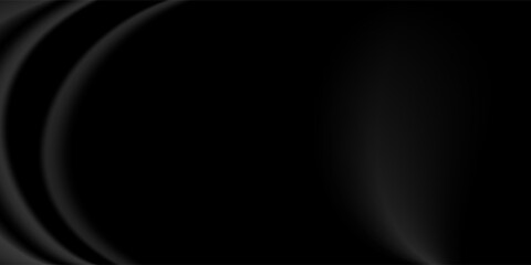 black cloth background abstract with soft waves.