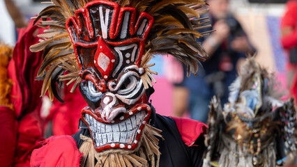 indian devil mask at portobello devil and congo festival colon
