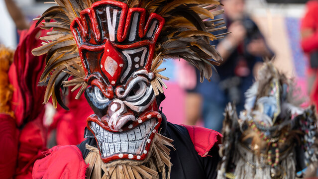 indian devil mask at portobello devil and congo festival colon