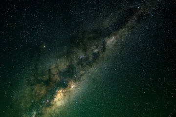 Stargazing at the night sky and milky way