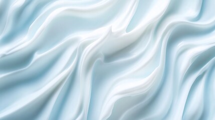 Obraz premium Light blue flowing smooth cream texture.