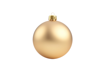 Gold ornament is sitting on a white background, isolated