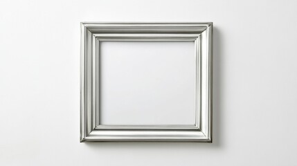 Empty silver picture frame