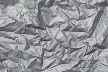 Texture of crumpled polyethylene as background