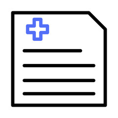 Obraz premium Medical Record Icon: Abstract health information with digital document format