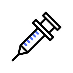 Simplified syringe illustration showcasing a medical device for health needs