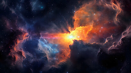 Mesmerizing Radiance of a Luminous Quasar Amidst the Celestial Symphony of Deep Space