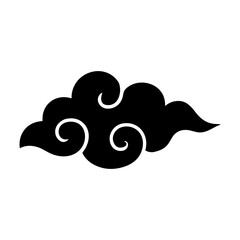 decorative oriental cloud silhouette