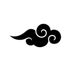 decorative oriental cloud silhouette