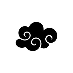 decorative oriental cloud silhouette