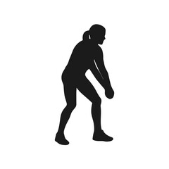 female volleyball silhouette