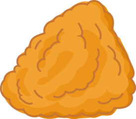 Crispy chicken thigh line art vector illustration