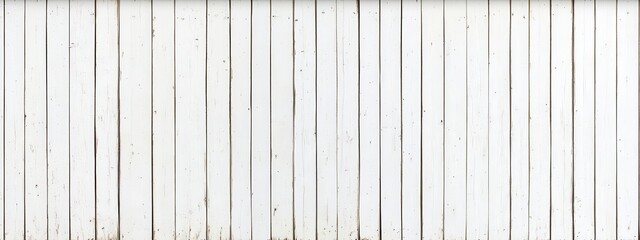 White vertical wood planks.  Close up of painted wooden wall with a repeating pattern of narrow, vertical boards.  Slight variations in color and texture