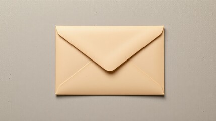 Beige envelope closed on a simplistic neutral background for branding and design projects