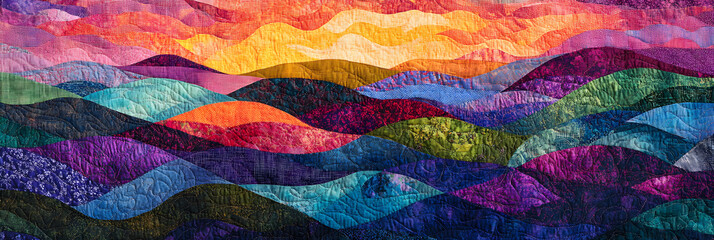 Serene Landscapes: A Quilt Artistry Inspired by Nature's Textures and Colors