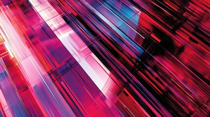 An abstract perspective depicting vibrant colors and overlapping geometric lines