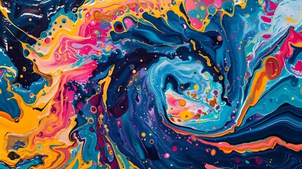 Mesmerizing chromatic swirl, a captivating display of vibrant hues in motion