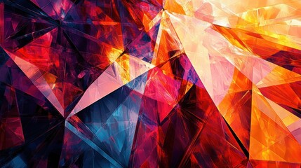 Abstract digital art showing geometric shapes and vibrant color blends