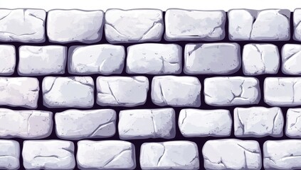Light gray stone wall, rectangular blocks,  various cracks and textures