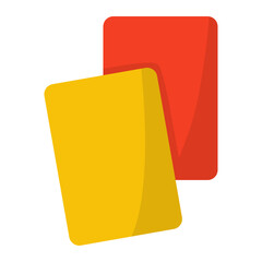 yellow and red card icon