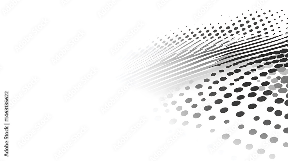Aufkleber monochrome halftone pattern graphic background with lines and circles
