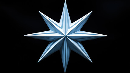 Obraz premium A bright white star shining brilliantly against the vast black sky in a serene cosmic scene