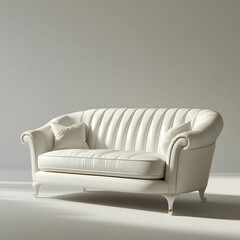 Luxury white sofa isolated