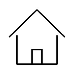 家の線画アイコン、不動産やWEBのホームアイコン