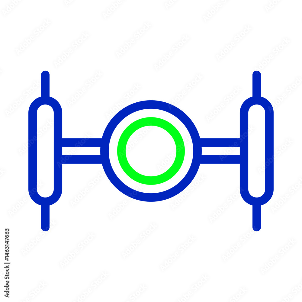Poster abstract geometric design featuring interconnected circles and parallel lines illustration