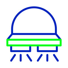 Stylized depiction of an enigmatic extraterrestrial spacecraft illustration