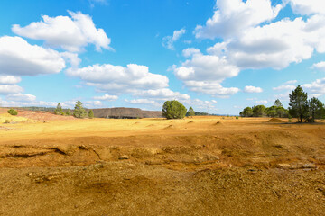 Fototapeta premium Landscape of Rio Tinto Huelva Andalusia for background