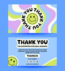 Business thank you card design vector