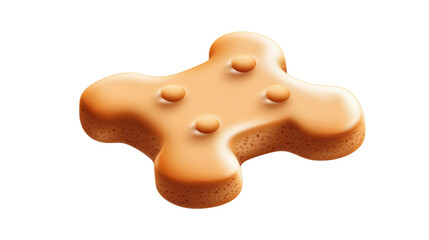 "Gingerbread Man Cookie Isolated on White Background &ndash; Festive Holiday Treat for Christmas, Baking Designs, and Seasonal Culinary Concepts"